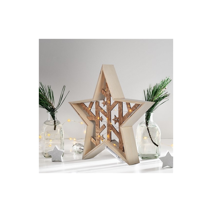 LED Christmas decoration 20xLED/2xAA