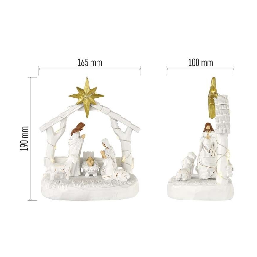 LED Christmas decoration 20xLED/2xAAA warm white