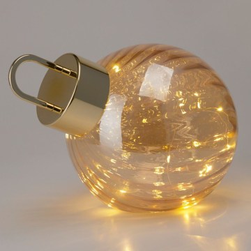LED Christmas decoration 20xLED/3xAAA Ø 20 cm warm white bauble