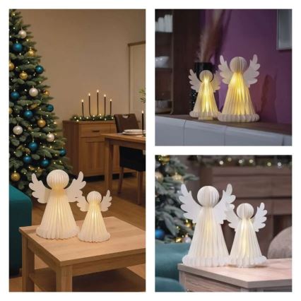 LED Christmas Decoration 20xLED/6xAA Angels