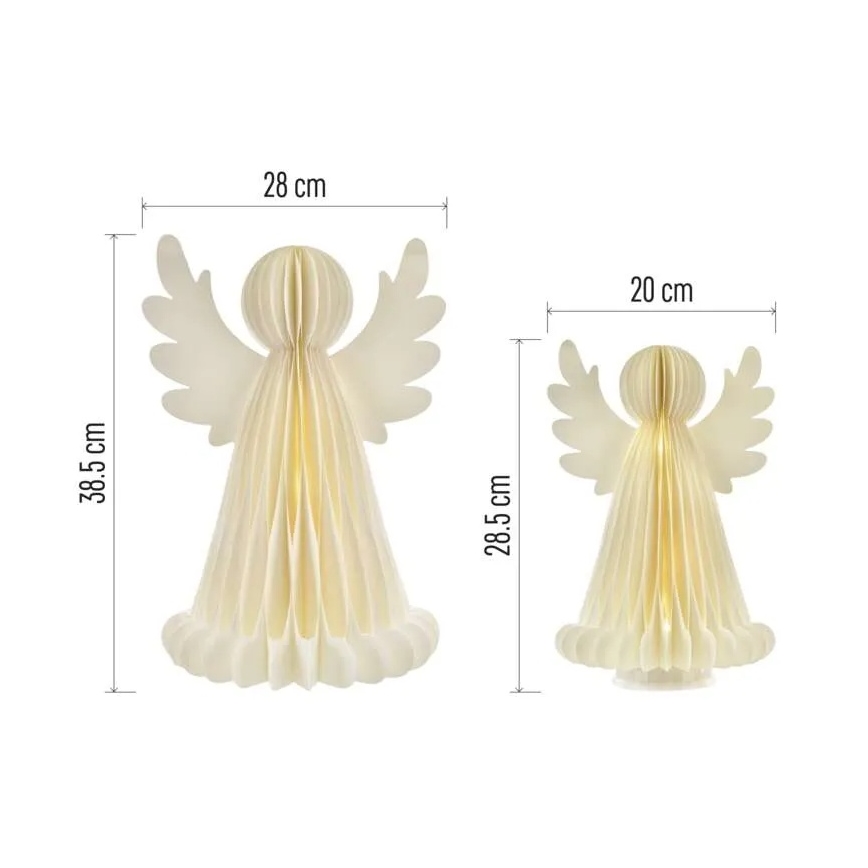 LED Christmas Decoration 20xLED/6xAA Angels