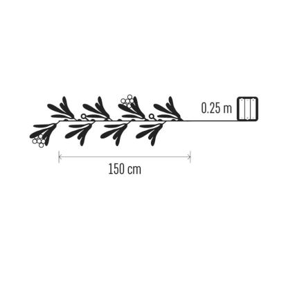 LED Christmas decoration 25xLED/3xAA