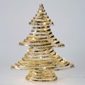 LED Christmas decoration 30xLED/3xAA 40 cm warm white tree/gold