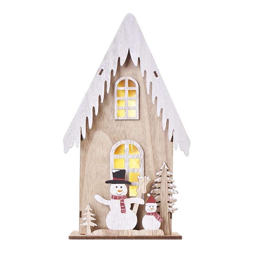 LED Christmas decoration 3xLED/2xAA beige