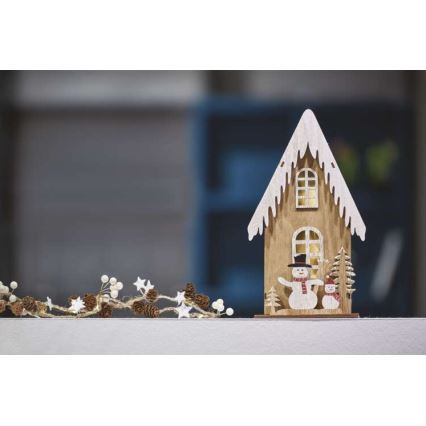 LED Christmas decoration 3xLED/2xAA beige