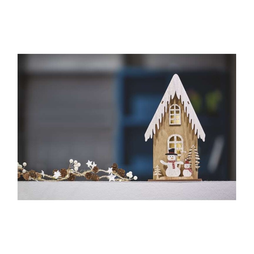 LED Christmas decoration 3xLED/2xAA beige