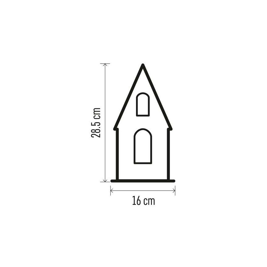 LED Christmas decoration 3xLED/2xAA beige