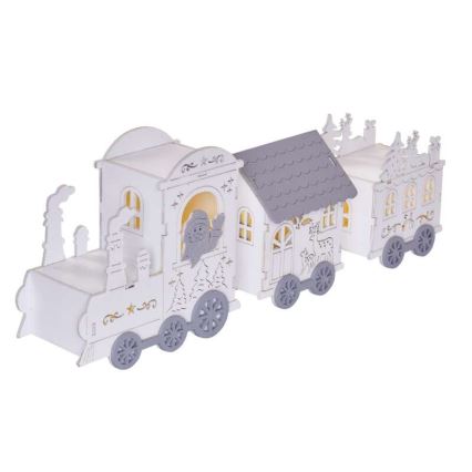 LED Christmas decoration 3xLED/2xAA grey