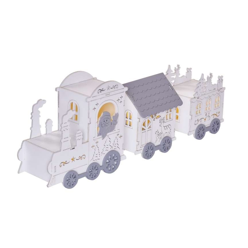 LED Christmas decoration 3xLED/2xAA grey