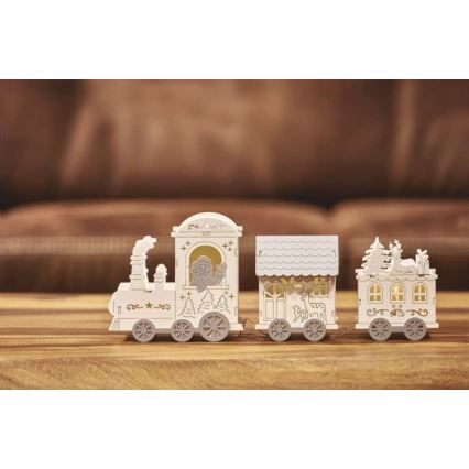 LED Christmas decoration 3xLED/2xAA grey