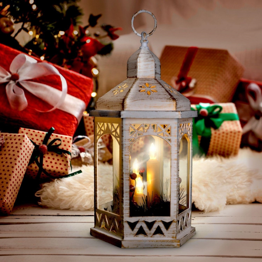 LED Christmas decoration 3xLED/3xAAA lantern