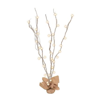 LED Christmas decoration 40xLED/3xAA silver