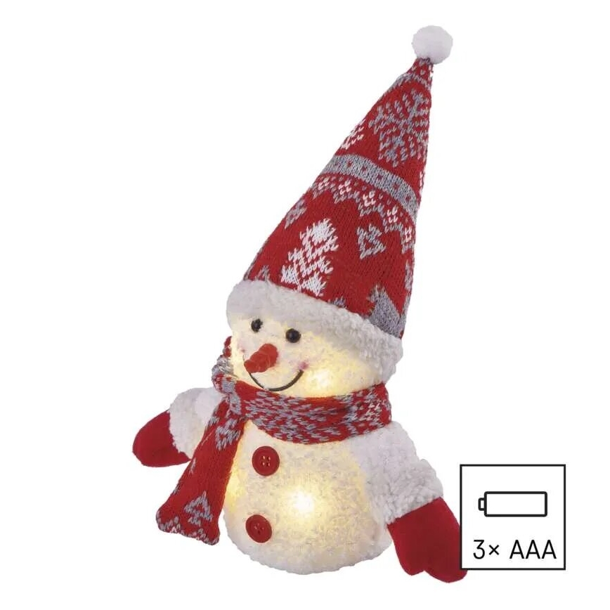LED Christmas decoration 4xLED/3xAAA snowman