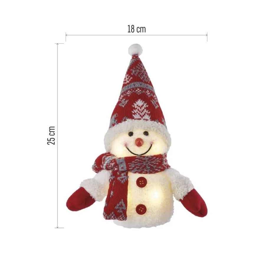 LED Christmas decoration 4xLED/3xAAA snowman