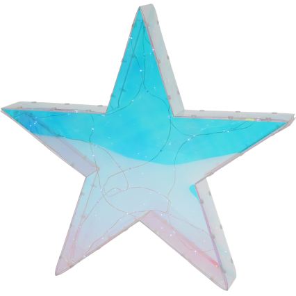 LED Christmas decoration 50xLED/3xAA 40 cm warm white star