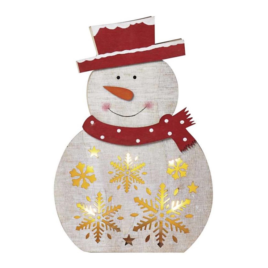 LED Christmas decoration 5xLED/2xAA snowman