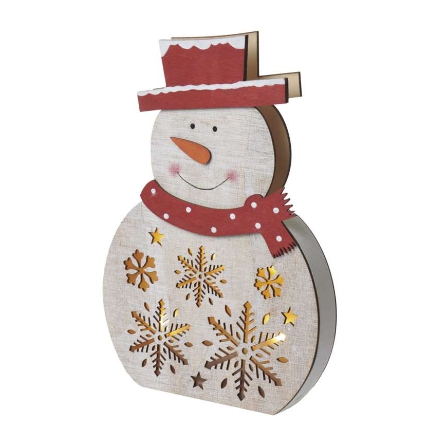 LED Christmas decoration 5xLED/2xAA snowman