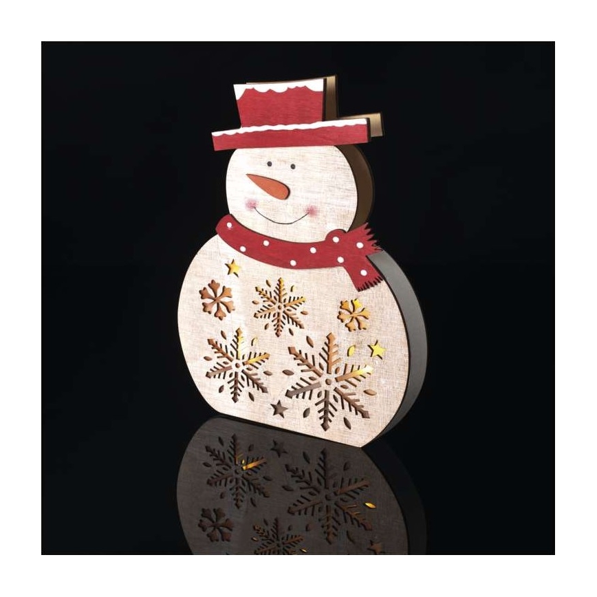 LED Christmas decoration 5xLED/2xAA snowman