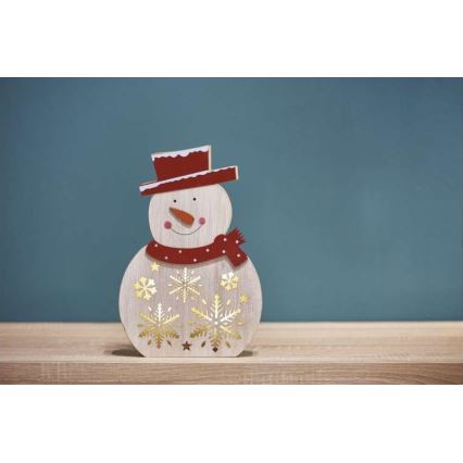 LED Christmas decoration 5xLED/2xAA snowman