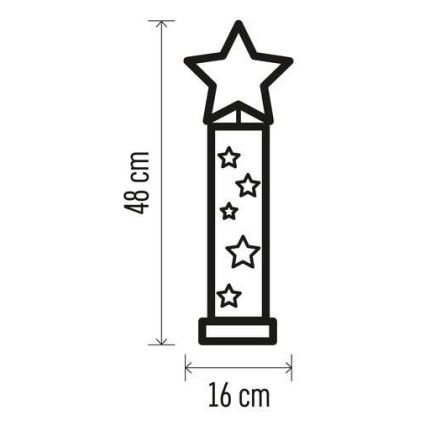 LED Christmas decoration 5xLED/2xAA star