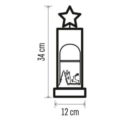 LED Christmas decoration 5xLED/2xAA star