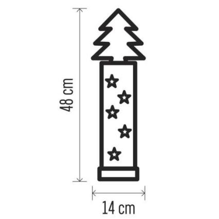 LED Christmas decoration 5xLED/2xAA tree