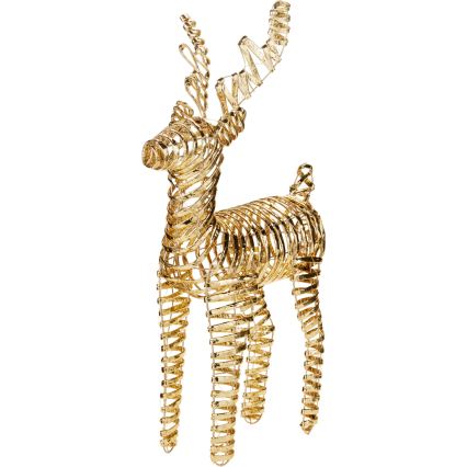 LED Christmas decoration 60xLED/3xAA 60 cm warm white reindeer/gold