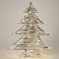 LED Christmas decoration 60xLED/3xAA 60 cm warm white tree/silver