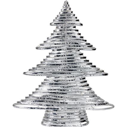 LED Christmas decoration 60xLED/3xAA 60 cm warm white tree/silver