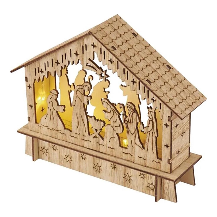 LED Christmas decoration 6xLED/2xAA nativity scene