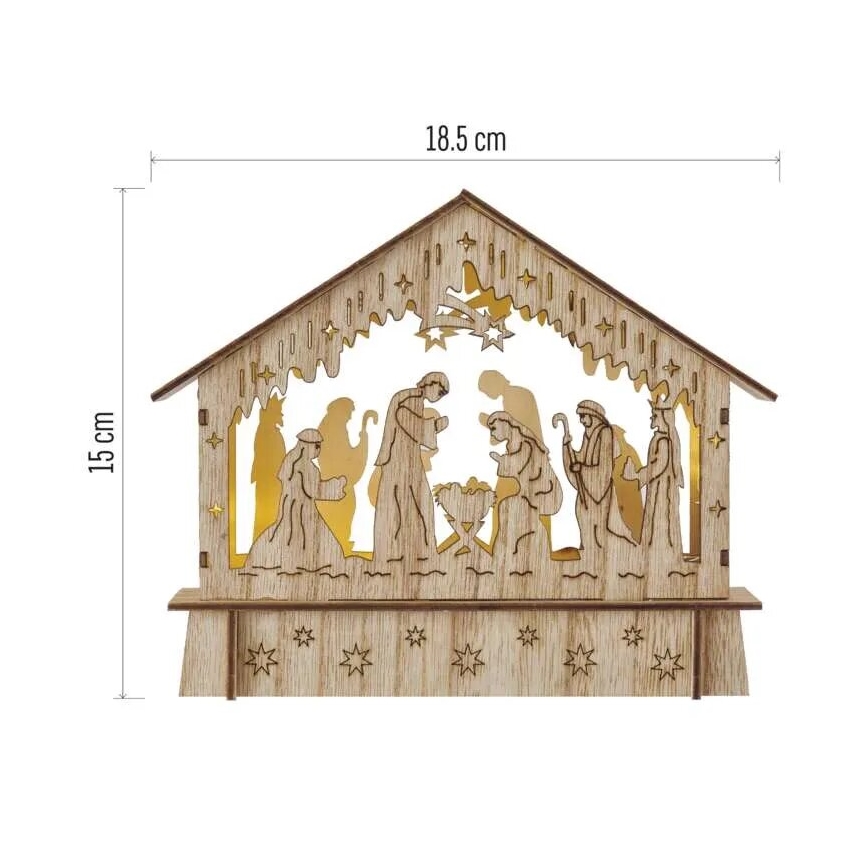 LED Christmas decoration 6xLED/2xAA nativity scene