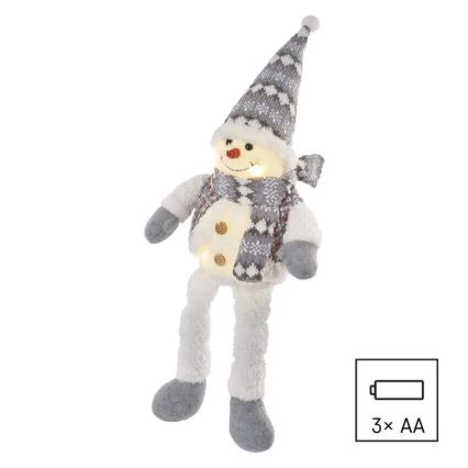LED Christmas decoration 6xLED/3xAA snowman