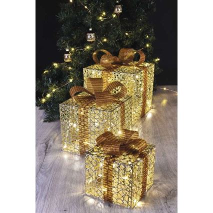LED Christmas decoration 72xLED/1,35W/230V gold