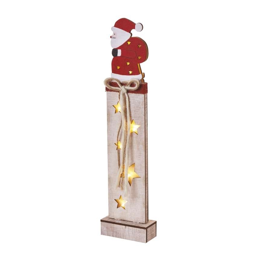 LED Christmas decoration 7xLED/2xAA santa