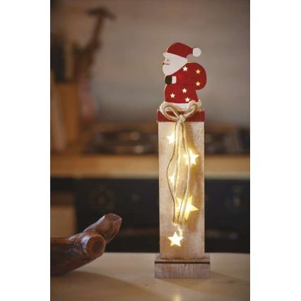 LED Christmas decoration 7xLED/2xAA santa