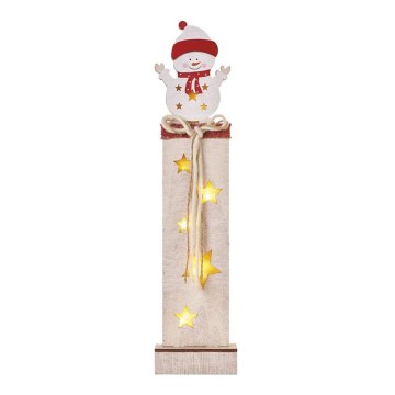 LED Christmas decoration 7xLED/2xAA snowman