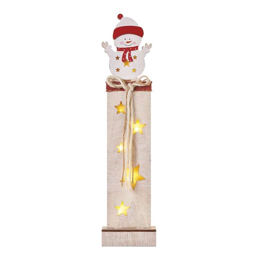 LED Christmas decoration 7xLED/2xAA snowman