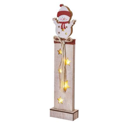 LED Christmas decoration 7xLED/2xAA snowman