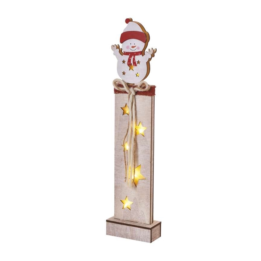 LED Christmas decoration 7xLED/2xAA snowman