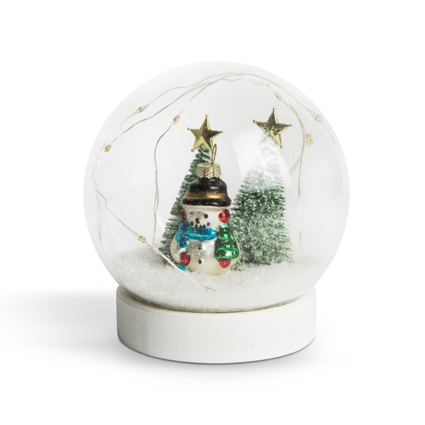 LED Christmas decoration 7xLED/2xAA snowman
