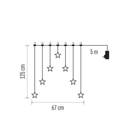LED Christmas Decoration LED/0.3W/3xAA Ball Ø 12 cm