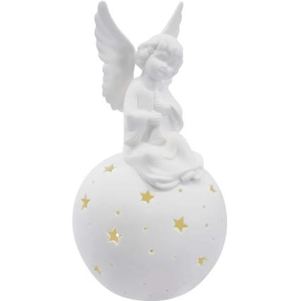 LED Christmas decoration LED/0.4W/2xAA ceramic angel