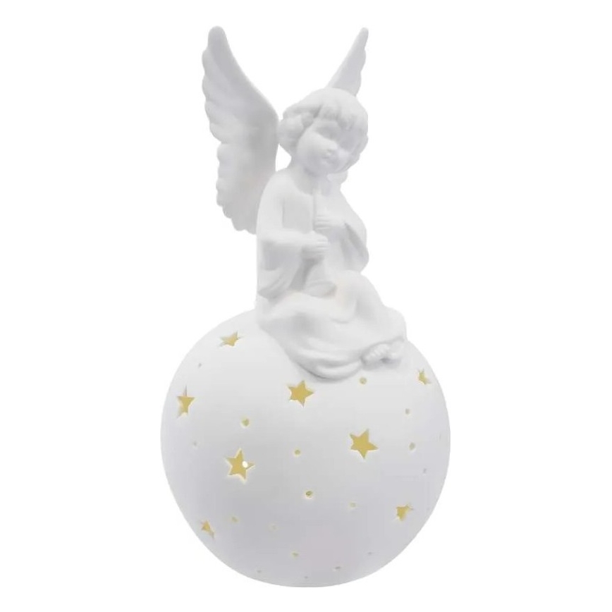 LED Christmas decoration LED/0.4W/2xAA ceramic angel