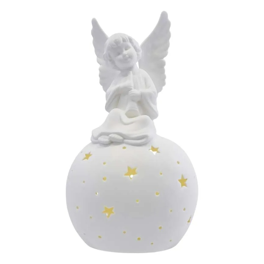 LED Christmas decoration LED/0.4W/2xAA ceramic angel