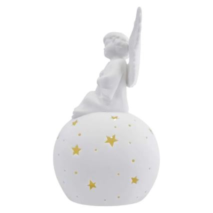 LED Christmas decoration LED/0.4W/2xAA ceramic angel