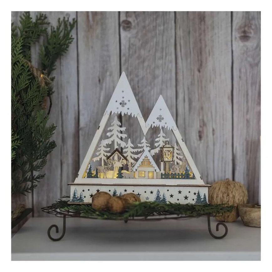 LED Christmas decoration LED/0,6W/2xAA Christmas landscape