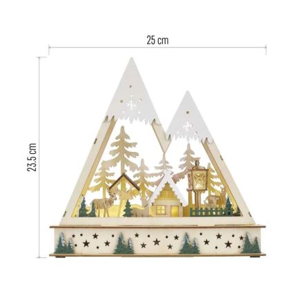 LED Christmas decoration LED/0,6W/2xAA Christmas landscape