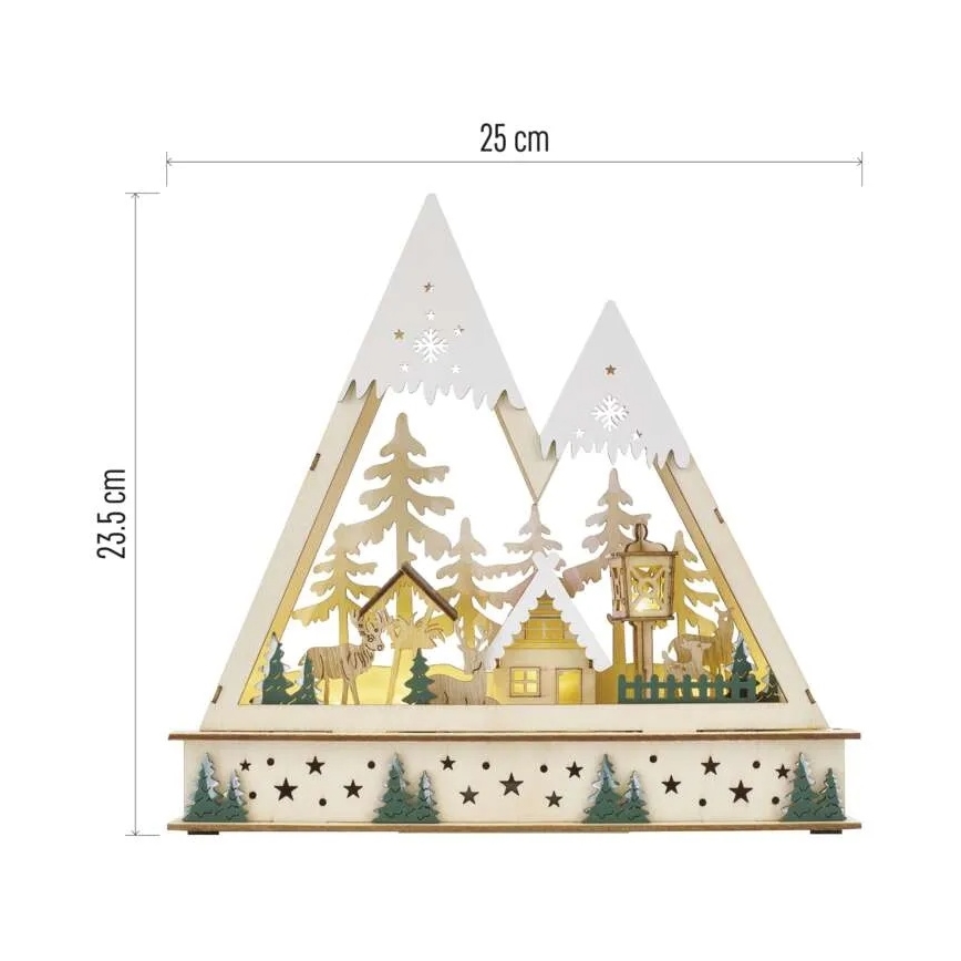 LED Christmas decoration LED/0,6W/2xAA Christmas landscape