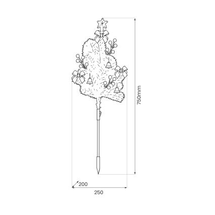 LED Christmas Decoration LED/1W/230V 75 cm IP44 White