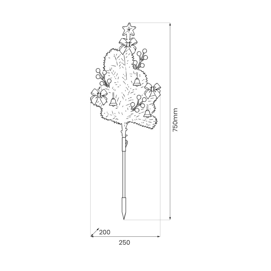 LED Christmas Decoration LED/1W/230V 75 cm IP44 White